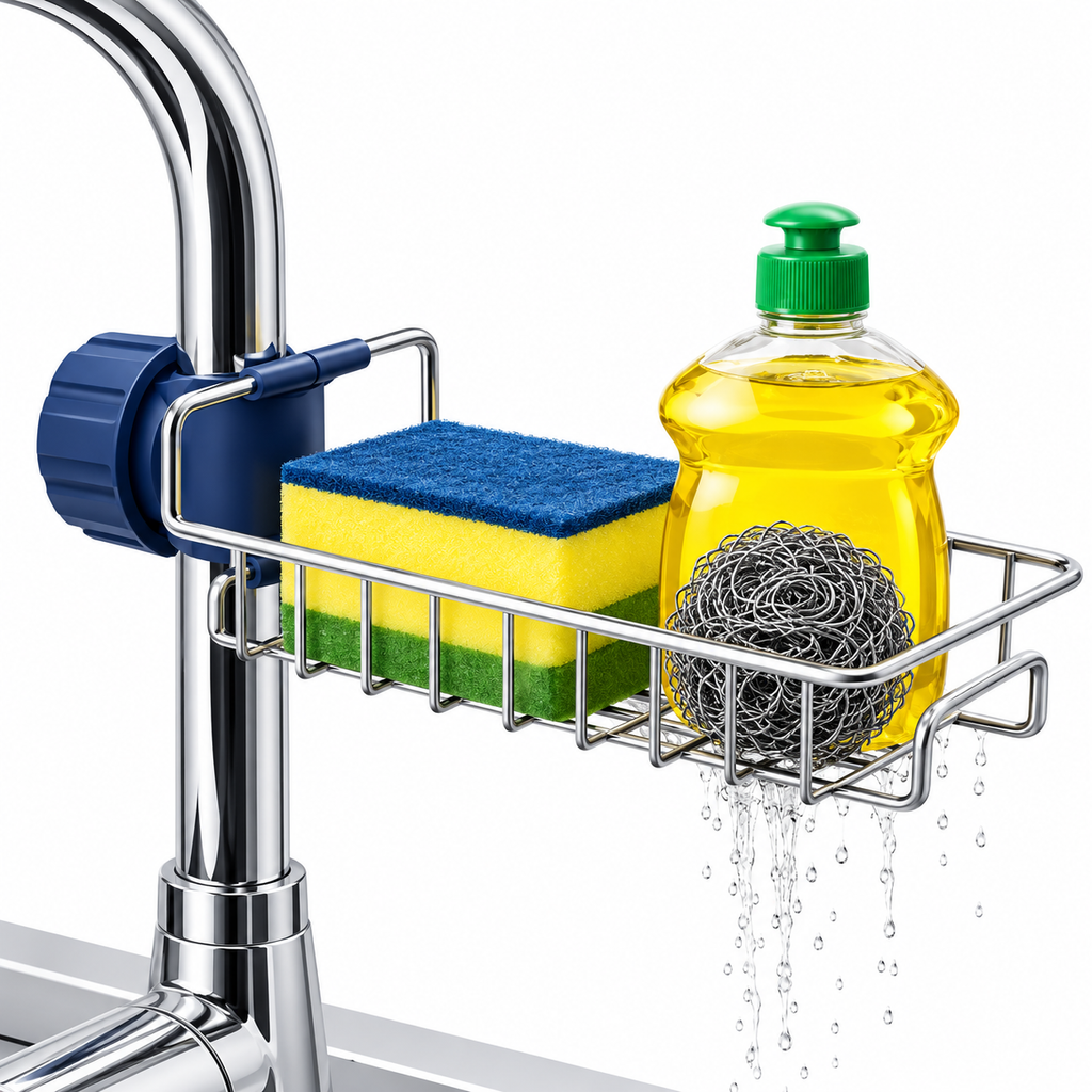 Adjustable Stainless Steel Sink Organizer