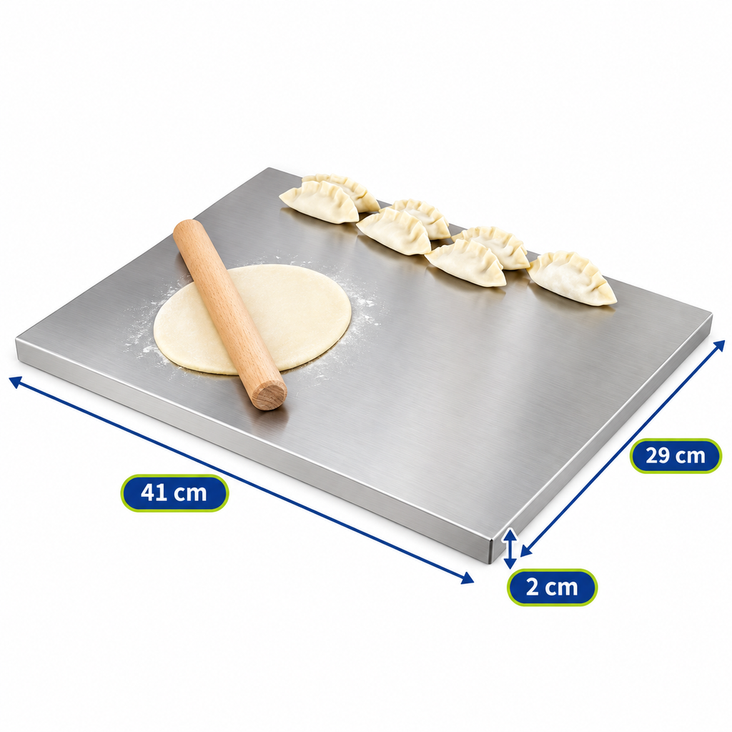 Premium Stainless Steel Chopping Board – Heavy-Duty Food Grade Cutting Board for Meat & Vegetables