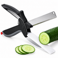 2 in 1 Kitchen Scissors for Food with Cutting Board, Safety Lock