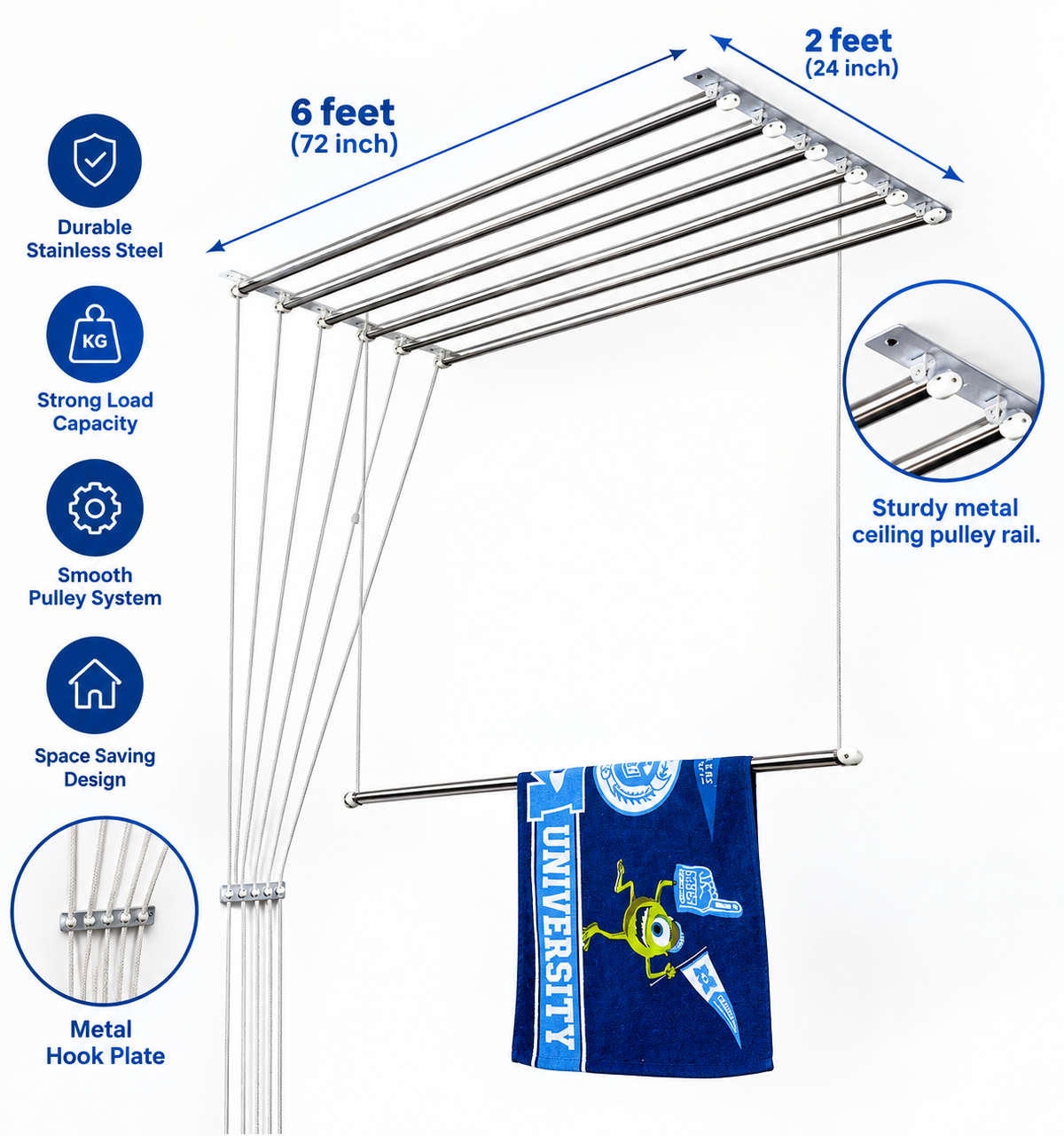 Ceiling-Mounted Clothes Hanger
