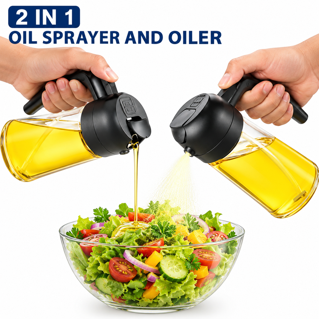 2 in 1 Oil Dispenser Spary Bottle For Cooking