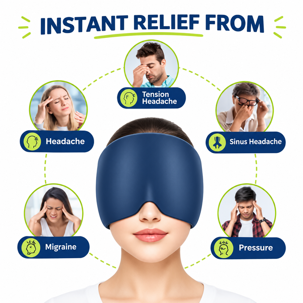 Migraine & Headache Relief Cap – Reusable Cooling Therapy Premium